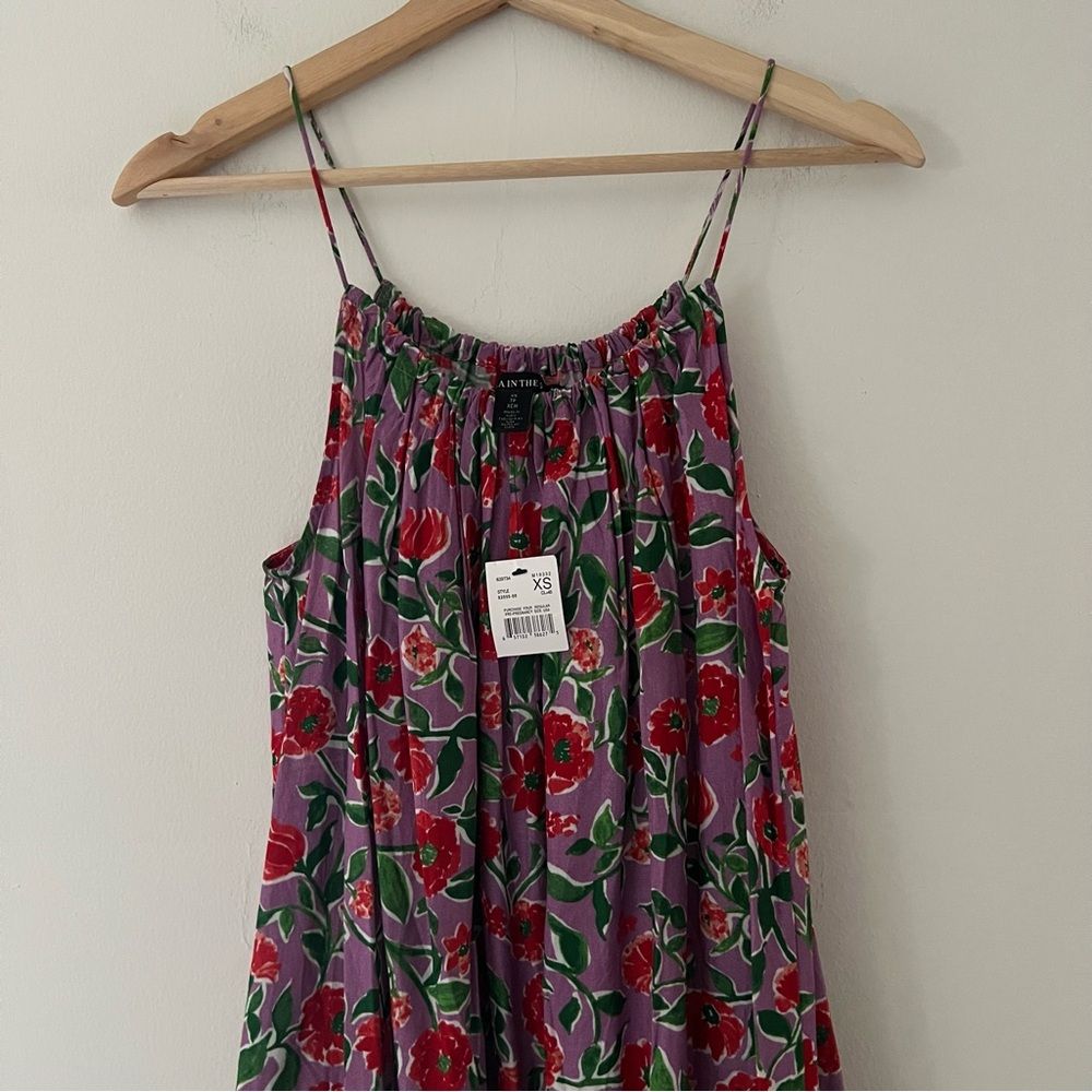 A Pea In The Pod Nwt Maternity Dress Tiered Maxi Floral Purple Red Size Xs — image 3 of 8